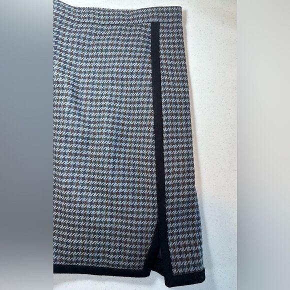 NEW J. Crew Double-Notch Houndstooth Wool Blend Mini Skirt Women’s Size 12 - Picture 6 of 16